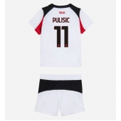 AC Milan Christian Pulisic #11 Replika Bortedrakt Barn 2025-26 Kortermet (+ bukser)