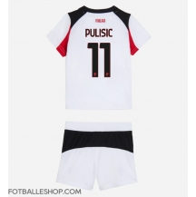 AC Milan Christian Pulisic #11 Replika Bortedrakt Barn 2025-26 Kortermet (+ bukser)