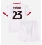 AC Milan Fikayo Tomori #23 Replika Bortedrakt Barn 2024-25 Kortermet (+ bukser)