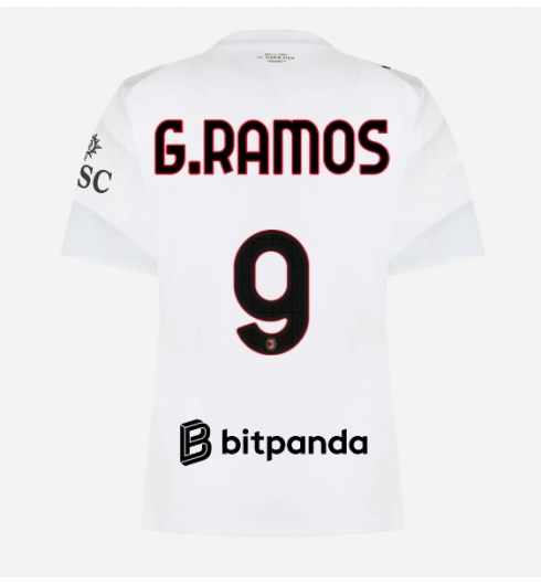 AC Milan Goncalo Ramos #9 Replika Bortedrakt Dame 2026-27 Kortermet AC Milan Goncalo Ramos #9 Replika Bortedrakt Dame 2026-27 Kortermet