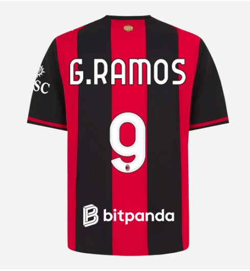 AC Milan Goncalo Ramos #9 Replika Hjemmedrakt 2026-27 Kortermet AC Milan Goncalo Ramos #9 Replika Hjemmedrakt 2026-27 Kortermet