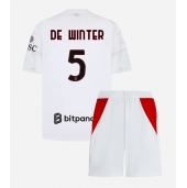 AC Milan Koni De Winter #5 Replika Bortedrakt Barn 2026-27 Kortermet (+ bukser)
