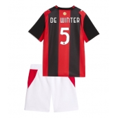 AC Milan Koni De Winter #5 Replika Hjemmedrakt Barn 2026-27 Kortermet (+ bukser)