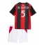 AC Milan Koni De Winter #5 Replika Hjemmedrakt Barn 2026-27 Kortermet (+ bukser)