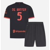 AC Milan Koni De Winter #5 Replika Tredjedrakt Barn 2026-27 Kortermet (+ bukser)