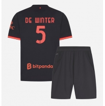 AC Milan Koni De Winter #5 Replika Tredjedrakt Barn 2026-27 Kortermet (+ bukser)