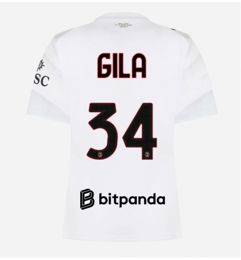 AC Milan Mario Gila #34 Replika Bortedrakt Dame 2026-27 Kortermet AC Milan Mario Gila #34 Replika Bortedrakt Dame 2026-27 Kortermet
