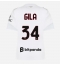 AC Milan Mario Gila #34 Replika Bortedrakt Dame 2026-27 Kortermet AC Milan Mario Gila #34 Replika Bortedrakt Dame 2026-27 Kortermet