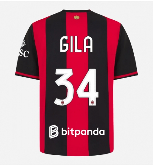 AC Milan Mario Gila #34 Replika Hjemmedrakt 2026-27 Kortermet AC Milan Mario Gila #34 Replika Hjemmedrakt 2026-27 Kortermet