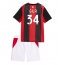 AC Milan Mario Gila #34 Replika Hjemmedrakt Barn 2026-27 Kortermet (+ bukser)