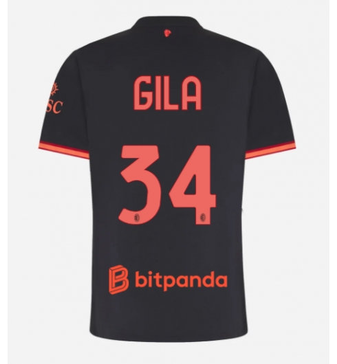 AC Milan Mario Gila #34 Replika Tredjedrakt Dame 2026-27 Kortermet AC Milan Mario Gila #34 Replika Tredjedrakt Dame 2026-27 Kortermet