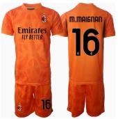 AC Milan Mike Maignan #16 Keeper Replika Bortedrakt Barn 2024-25 Kortermet (+ bukser)