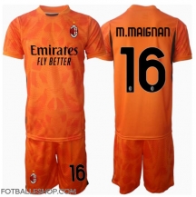 AC Milan Mike Maignan #16 Keeper Replika Bortedrakt Barn 2024-25 Kortermet (+ bukser)