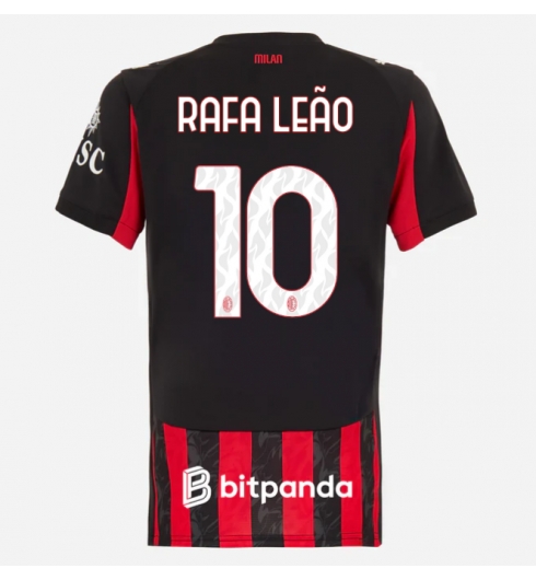 AC Milan Rafael Leao #10 Replika Hjemmedrakt Dame 2025-26 Kortermet AC Milan Rafael Leao #10 Replika Hjemmedrakt Dame 2025-26 Kortermet