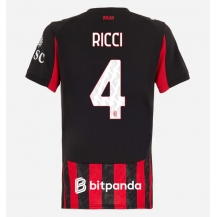 AC Milan Samuele Ricci #4 Replika Hjemmedrakt Dame 2025-26 Kortermet