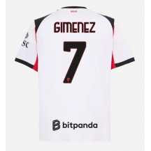 AC Milan Santiago Gimenez #7 Replika Bortedrakt 2025-26 Kortermet