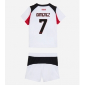 AC Milan Santiago Gimenez #7 Replika Bortedrakt Barn 2025-26 Kortermet (+ bukser)