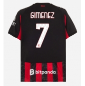 AC Milan Santiago Gimenez #7 Replika Hjemmedrakt 2025-26 Kortermet