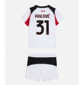 AC Milan Strahinja Pavlovic #31 Replika Bortedrakt Barn 2025-26 Kortermet (+ bukser)