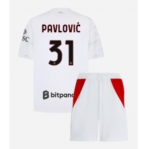 AC Milan Strahinja Pavlovic #31 Replika Bortedrakt Barn 2026-27 Kortermet (+ bukser)