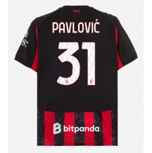 AC Milan Strahinja Pavlovic #31 Replika Hjemmedrakt 2025-26 Kortermet
