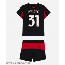 AC Milan Strahinja Pavlovic #31 Replika Hjemmedrakt Barn 2025-26 Kortermet (+ bukser)
