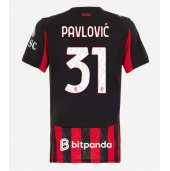 AC Milan Strahinja Pavlovic #31 Replika Hjemmedrakt Dame 2025-26 Kortermet