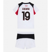 AC Milan Youssouf Fofana #19 Replika Bortedrakt Barn 2025-26 Kortermet (+ bukser)