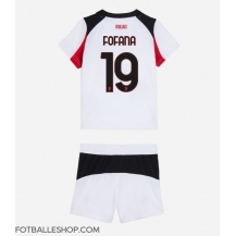 AC Milan Youssouf Fofana #19 Replika Bortedrakt Barn 2025-26 Kortermet (+ bukser)