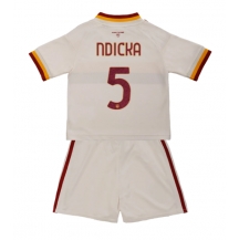 AS Roma Evan Ndicka #5 Replika Bortedrakt Barn 2026-27 Kortermet (+ bukser)