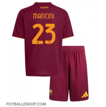 AS Roma Gianluca Mancini #23 Replika Hjemmedrakt Barn 2025-26 Kortermet (+ bukser)