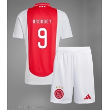 Ajax Brian Brobbey #9 Replika Hjemmedrakt Barn 2024-25 Kortermet (+ bukser)