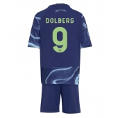 Ajax Kasper Dolberg #9 Replika Bortedrakt Barn 2025-26 Kortermet (+ bukser)
