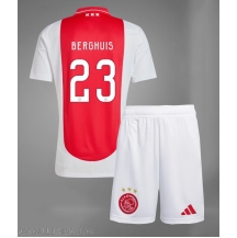 Ajax Steven Berghuis #23 Replika Hjemmedrakt Barn 2024-25 Kortermet (+ bukser)