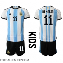 Argentina Angel Di Maria #11 Replika Hjemmedrakt Barn VM 2022 Kortermet (+ bukser)
