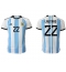 Argentina Lautaro Martinez #22 Replika Hjemmedrakt VM 2022 Kortermet