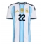 Argentina Lautaro Martinez #22 Replika Hjemmedrakt VM 2026 Kortermet