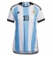 Argentina Lionel Messi #10 Replika Hjemmedrakt Dame VM 2022 Kortermet