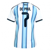 Argentina Rodrigo De Paul #7 Replika Hjemmedrakt Dame VM 2026 Kortermet
