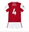 Arsenal Benjamin White #4 Replika Hjemmedrakt Barn 2022-23 Kortermet (+ bukser)