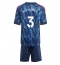 Arsenal Cristhian Mosquera #3 Replika Bortedrakt Barn 2025-26 Kortermet (+ bukser)