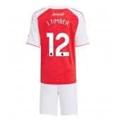 Arsenal Jurrien Timber #12 Replika Hjemmedrakt Barn 2025-26 Kortermet (+ bukser)