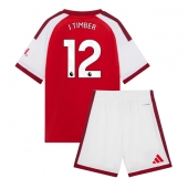 Arsenal Jurrien Timber #12 Replika Hjemmedrakt Barn 2026-27 Kortermet (+ bukser)