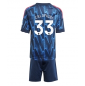 Arsenal Riccardo Calafiori #33 Replika Bortedrakt Barn 2025-26 Kortermet (+ bukser)