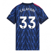 Arsenal Riccardo Calafiori #33 Replika Bortedrakt Dame 2025-26 Kortermet