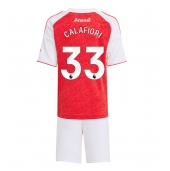 Arsenal Riccardo Calafiori #33 Replika Hjemmedrakt Barn 2025-26 Kortermet (+ bukser)