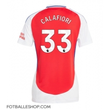 Arsenal Riccardo Calafiori #33 Replika Hjemmedrakt Dame 2024-25 Kortermet