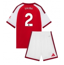 Arsenal William Saliba #2 Replika Hjemmedrakt Barn 2026-27 Kortermet (+ bukser)