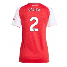 Arsenal William Saliba #2 Replika Hjemmedrakt Dame 2025-26 Kortermet