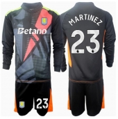 Aston Villa Emiliano Martinez #23 Keeper Replika Bortedrakt Barn 2024-25 Langermet (+ bukser)